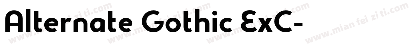 Alternate Gothic ExC字体转换